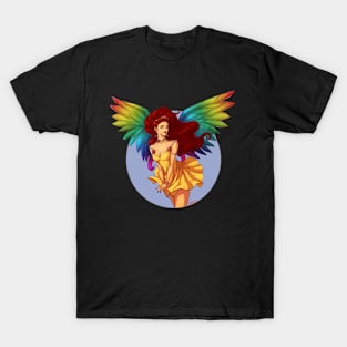 Rainbow Sexy Angel Pinup T-Shirt